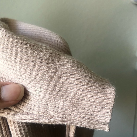 Sandro Blush Wool Blend Long Sleeve Knit with Lace Up Sleeves S - Picture 9 of 9